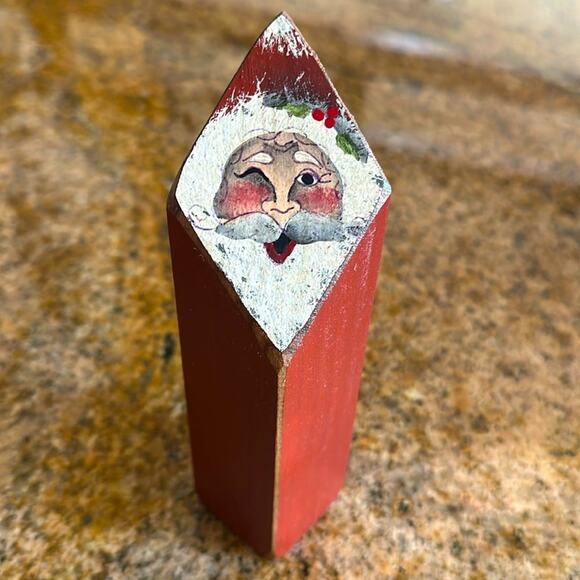 Vintage hand painted Santa Decor - Picture 1 of 4